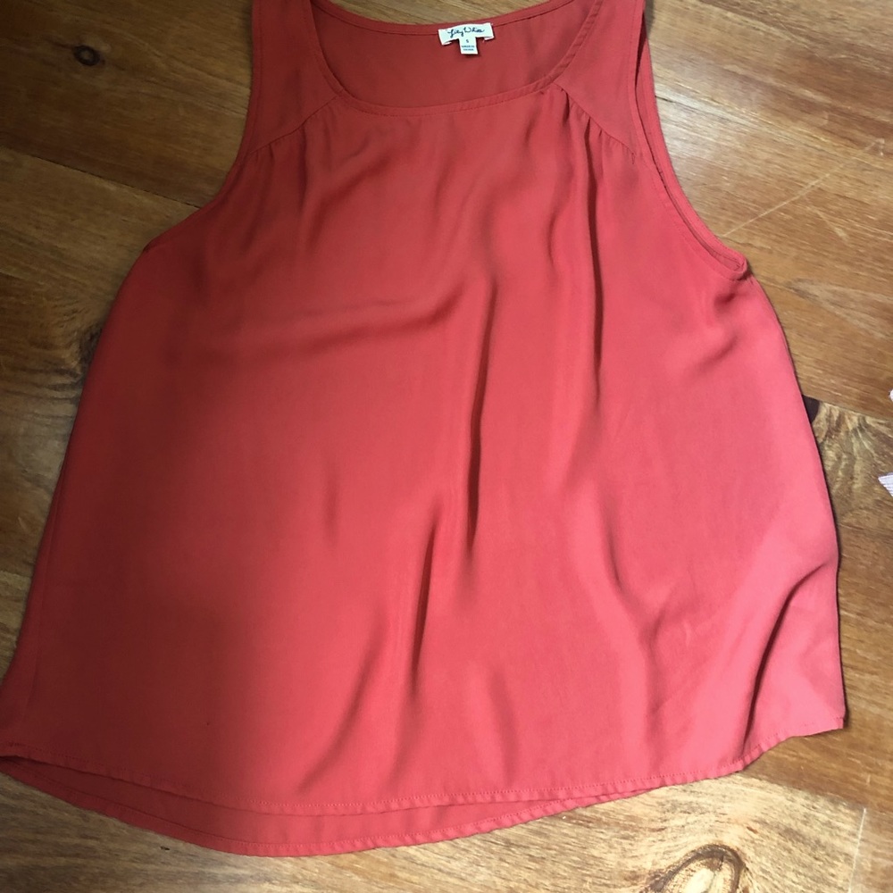 Flowy red blouse
